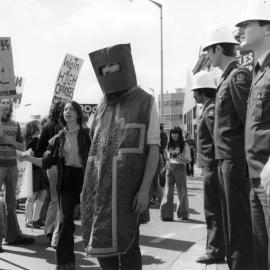 Protestors on Taranaki Street