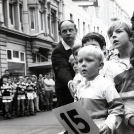 Pre-rugby game parade