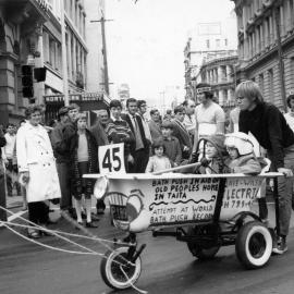 Pre-rugby game parade
