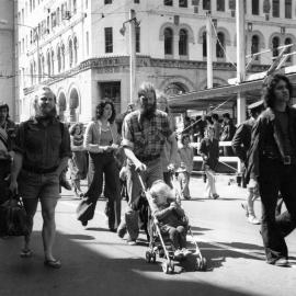Protestors in Willis Street