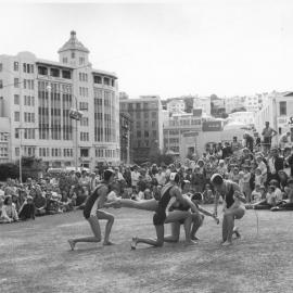 Surf Lifesaving demonstration on the Civic Lawn