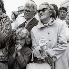 Watching a performance in Mercer Street