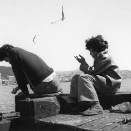 Fishing from the Overseas Terminal wharf