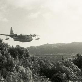 Flying boat over Rongotai 