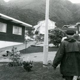 Flood damage in Fox Street, Ngaio
