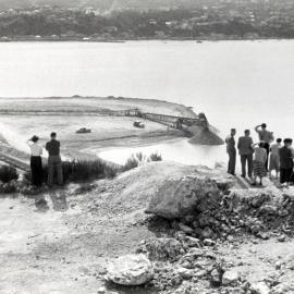Residents watching the reclamation of Evans Bay