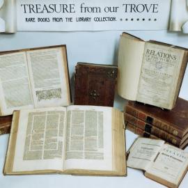 A display of rare books
