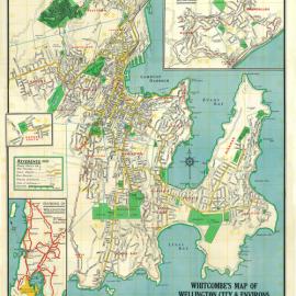 Whitcombe's Map of Wellington City and Environs