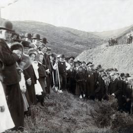 Turning of the first sod of the Kilbirnie Electric Tram Tunnel