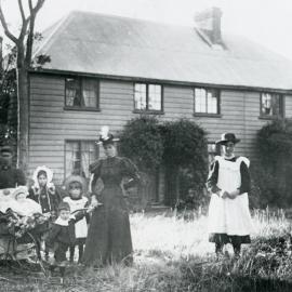 Family outside Karori Road home 