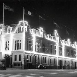The Bond Store decorated for Queen Elizabeth's visit
