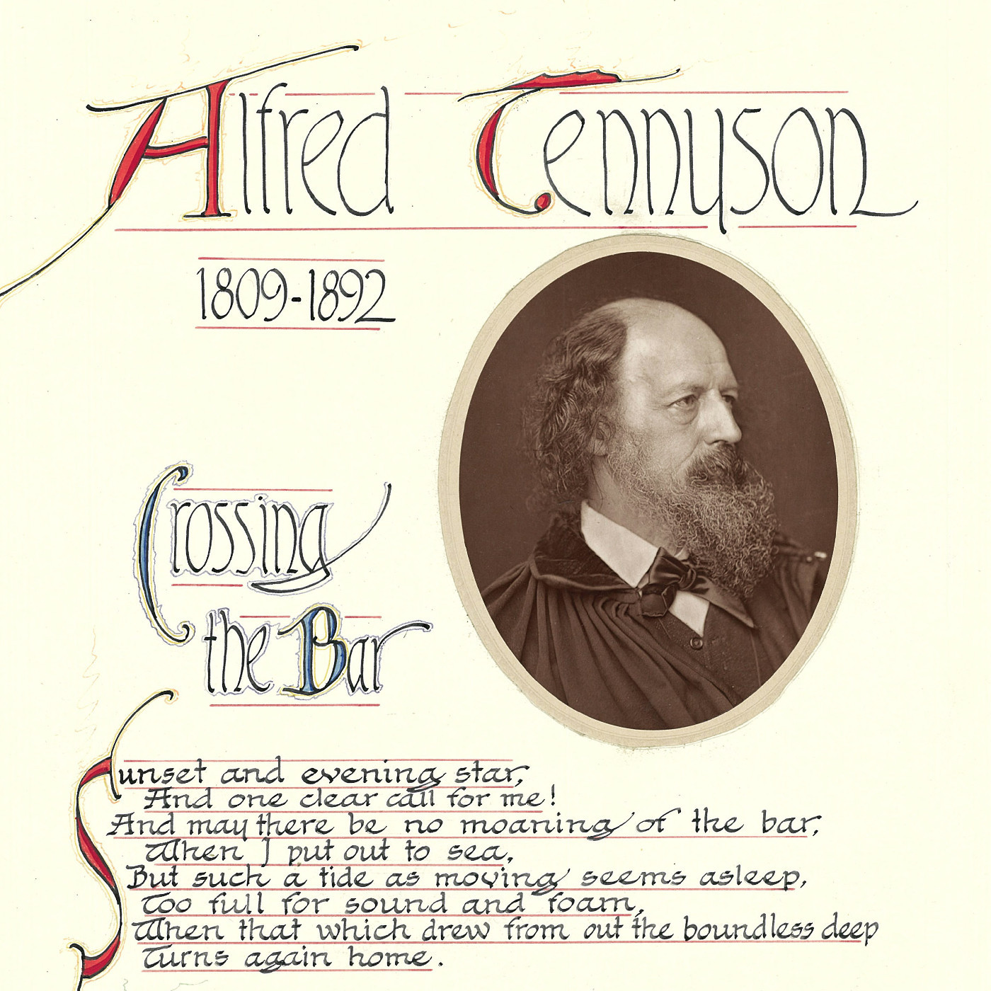 Note from Lord Tennyson to a Mr. Goldsmith