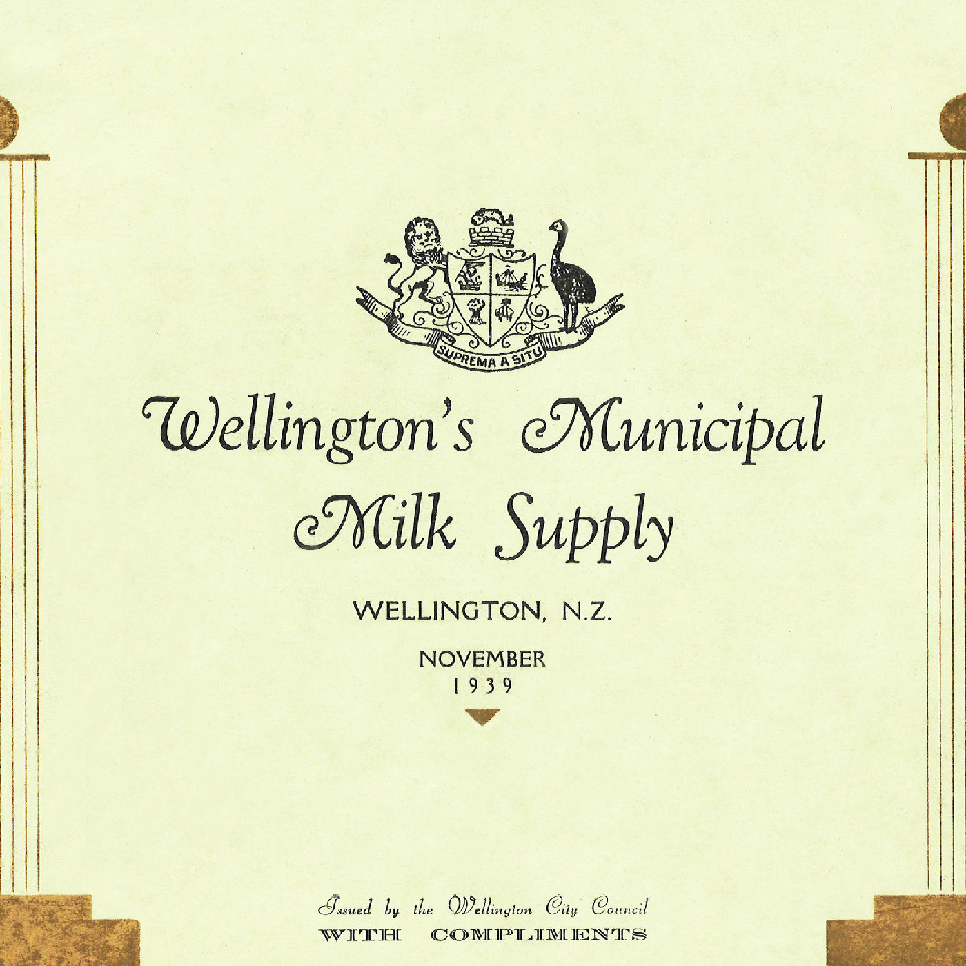 Wellington's Municipal Milk Supply