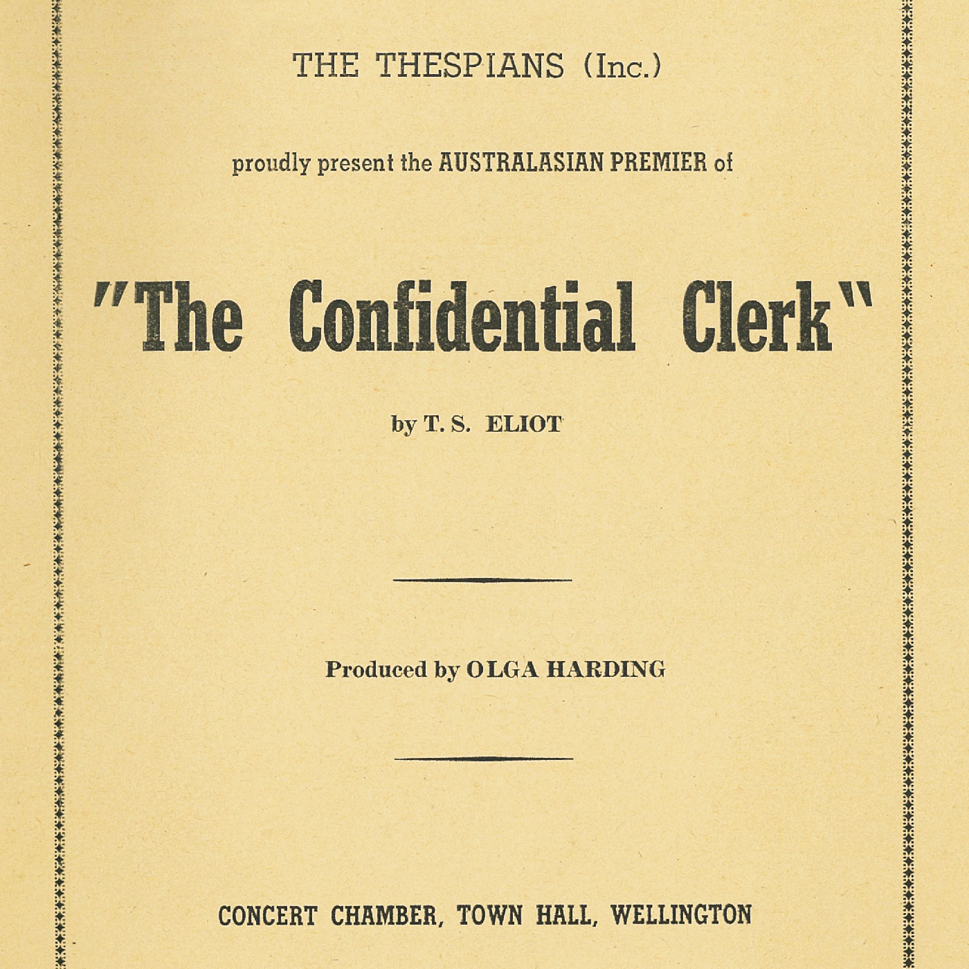 The Thespians Inc.: "The Confidential Clerk"