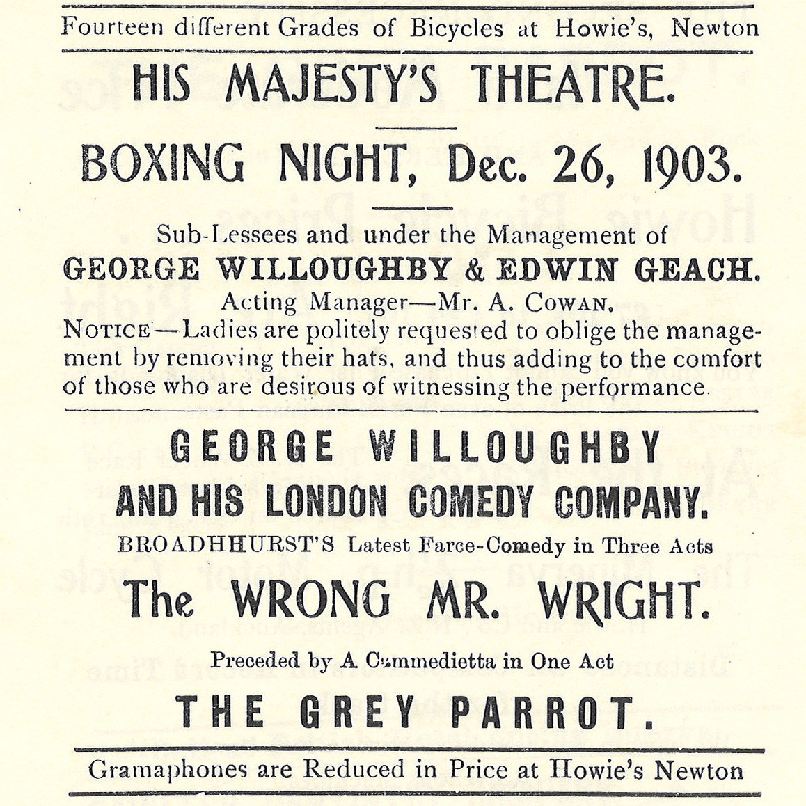 George Willoughby: "The Wrong Mr. Wright"