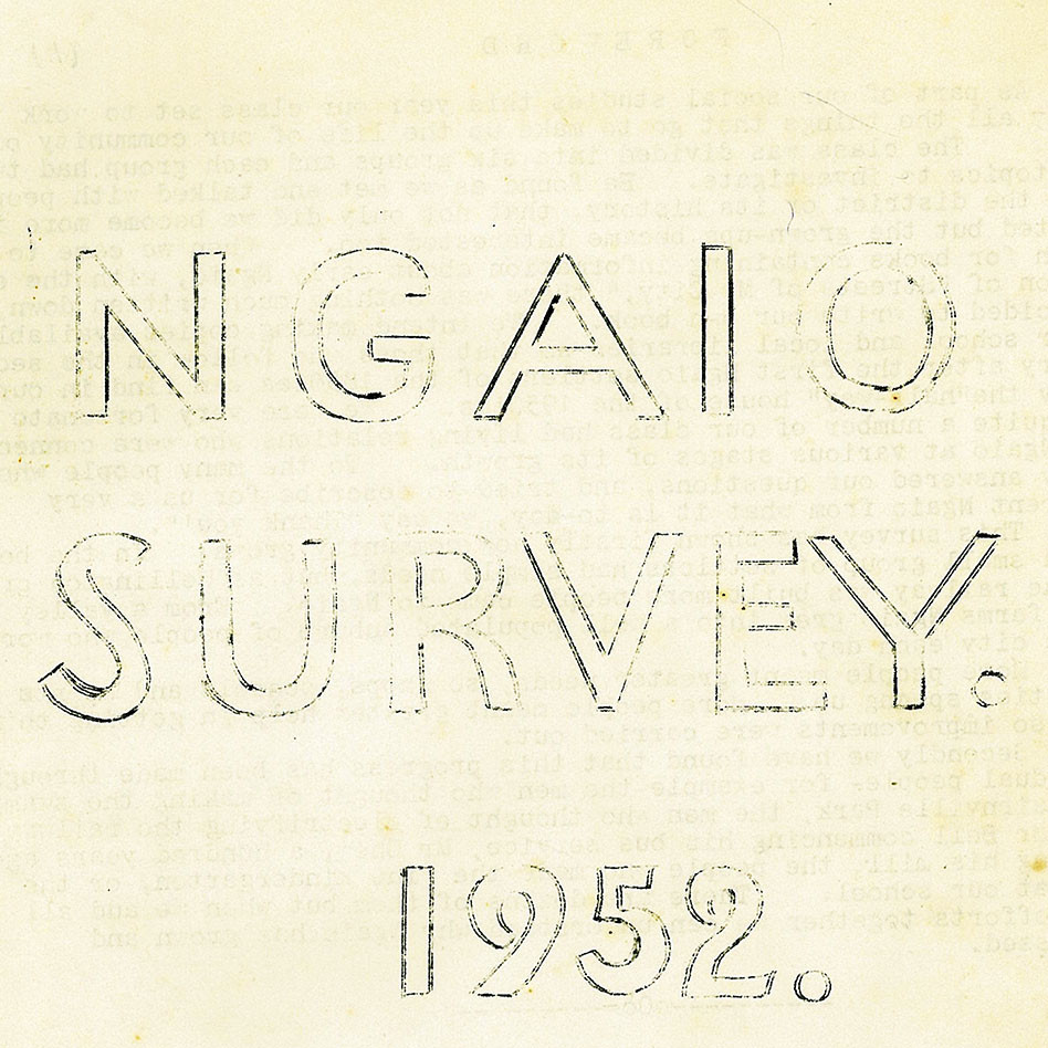 Ngaio Survey, 1952 