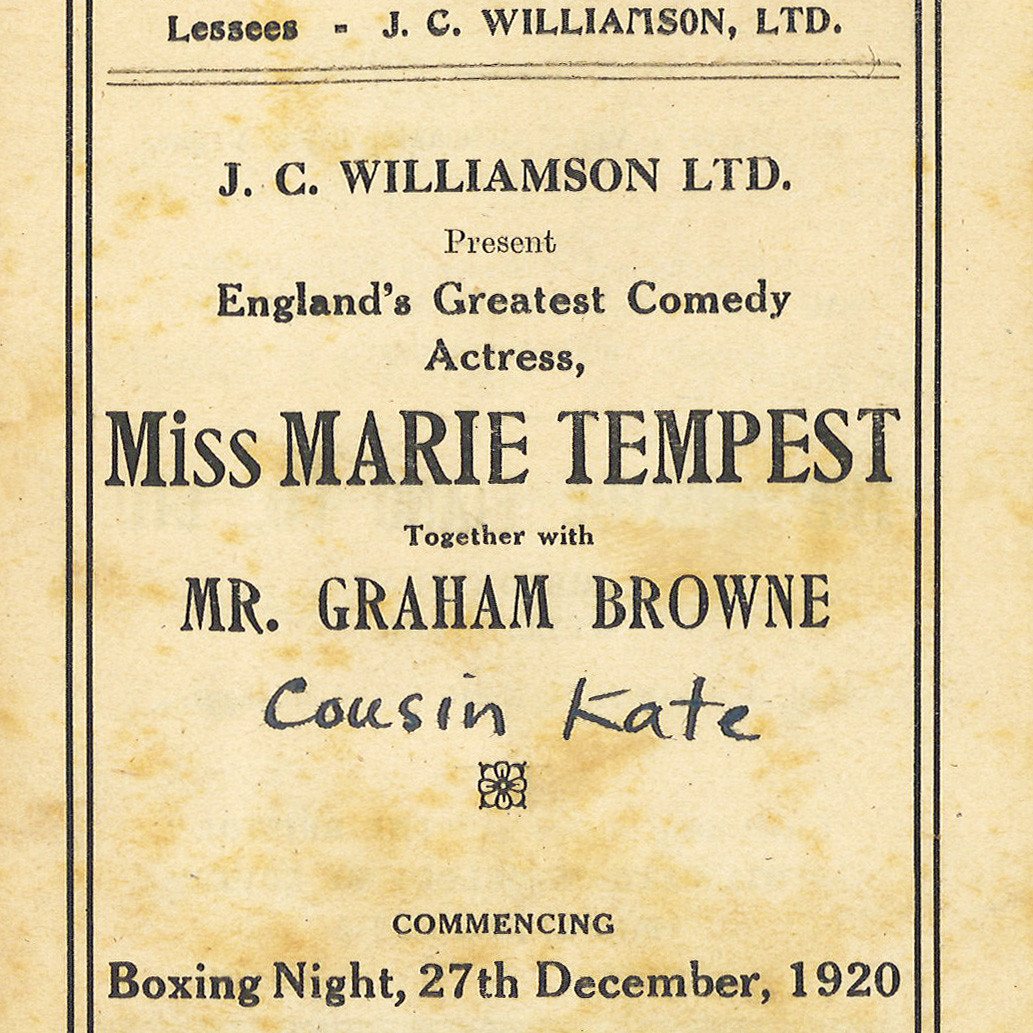 J.C. Williamson: "Cousin Kate"