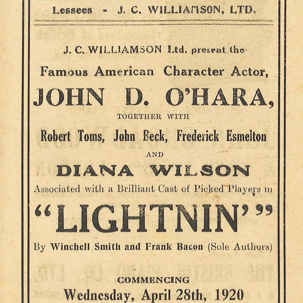 J.C. Williamson: "Lightnin"