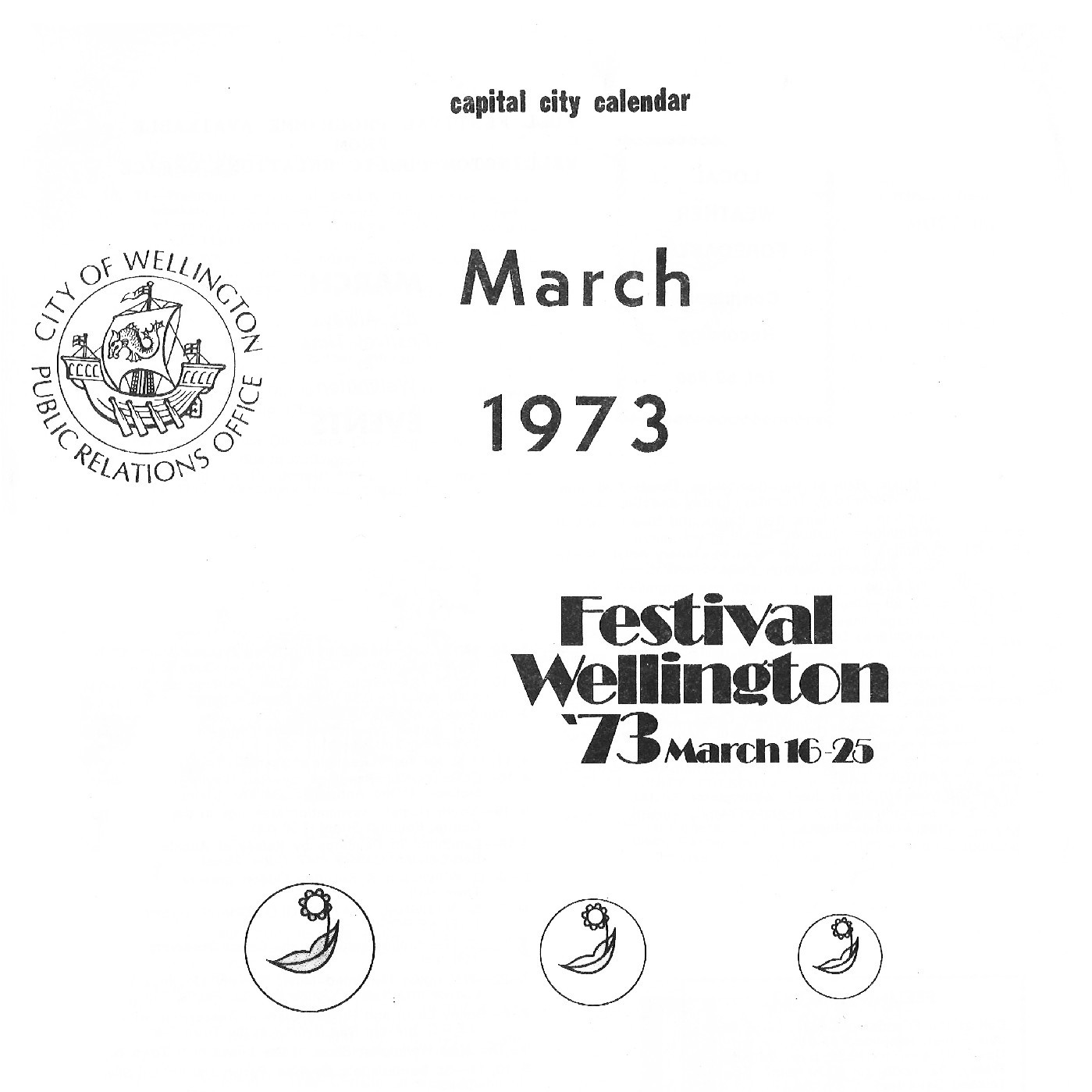 Capital City Calendar March 1973