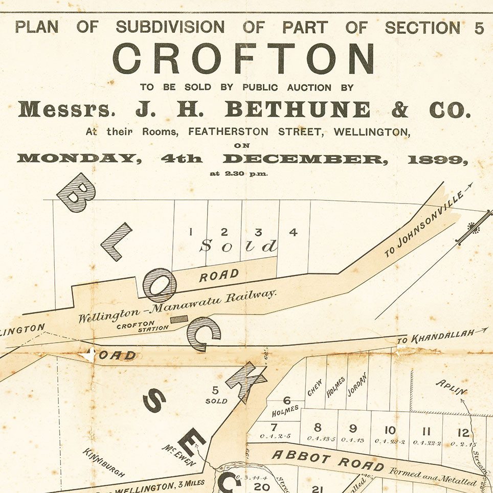 Plan of subdivision of part of Section 5, Crofton [Ngaio]