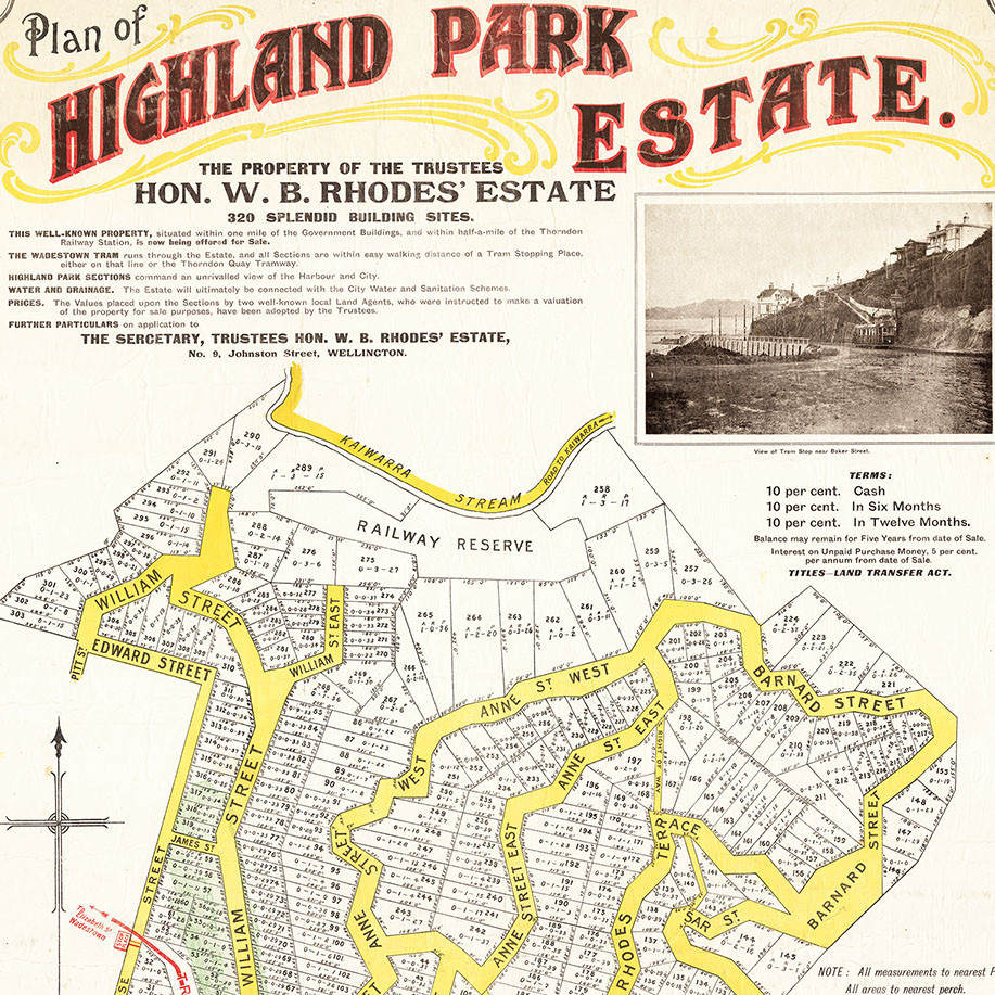 Plan of Highland Park Estate [Wadestown]