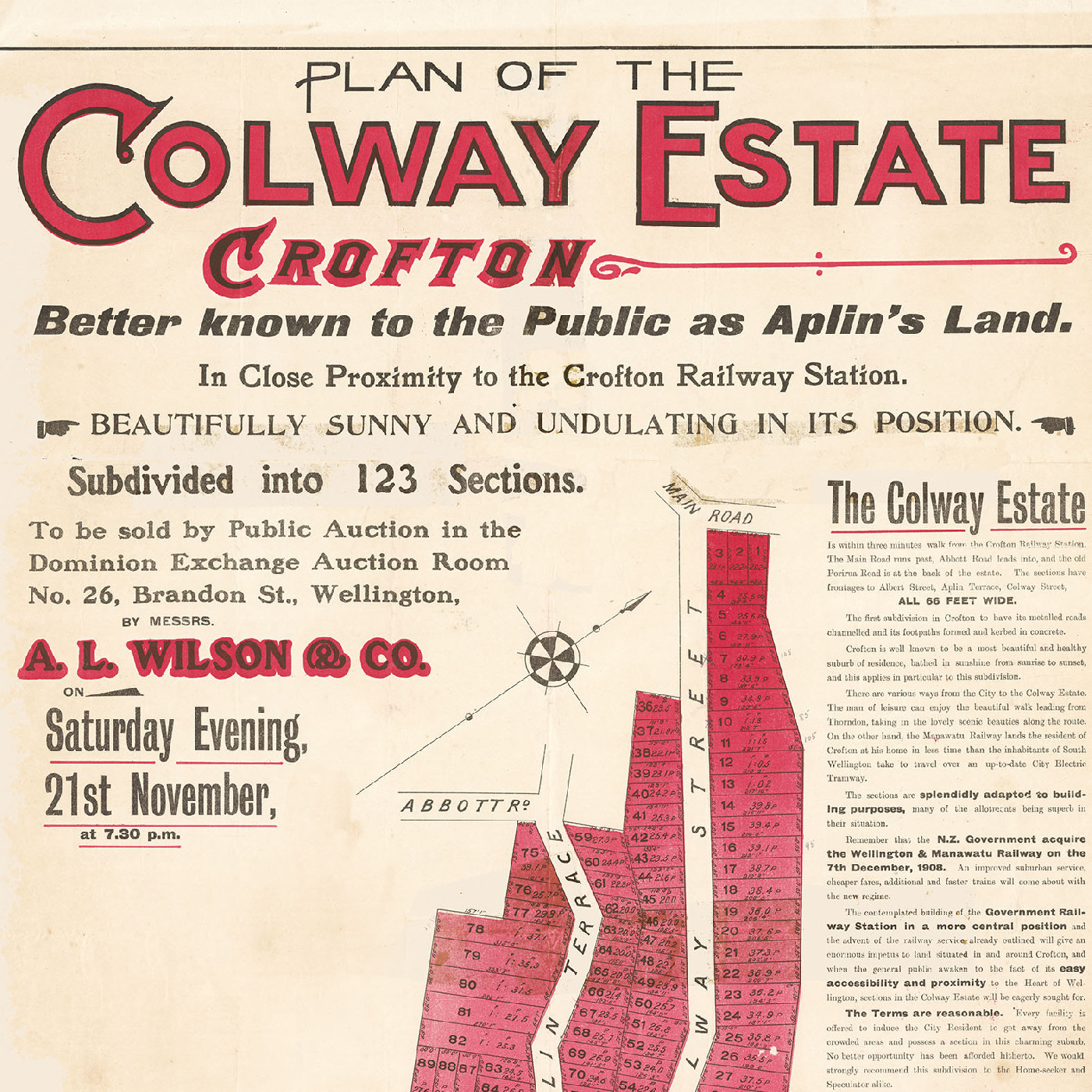 Plan of the Colway Estate [Ngaio]