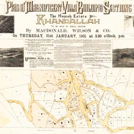 "Plan of Magnificent Villa Building Sections : The Hannah Estate, Khandallah" 