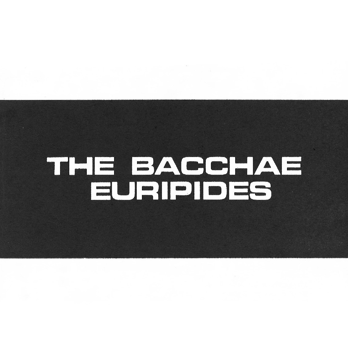 Downstage Theatre: "The Bacchae"