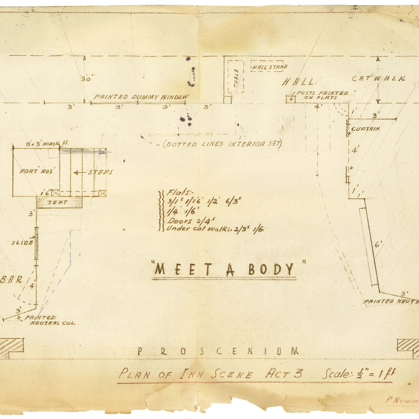 Thespians: documents relating to "Meet a Body"