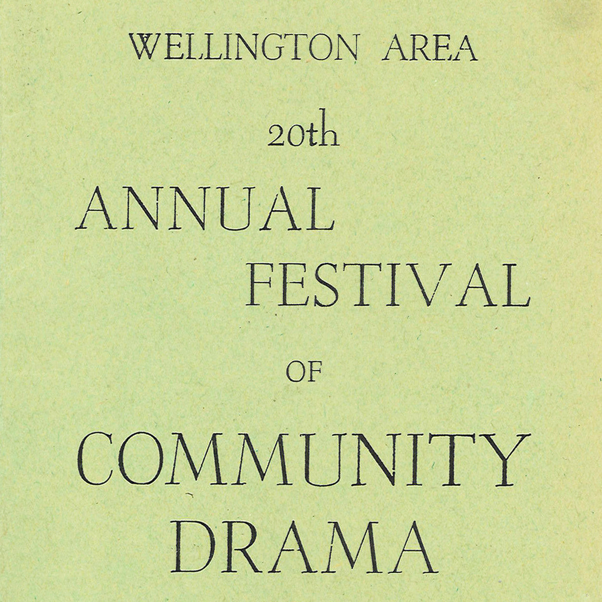 Wellington Area 20th Annual Festival of Community Drama (1951)