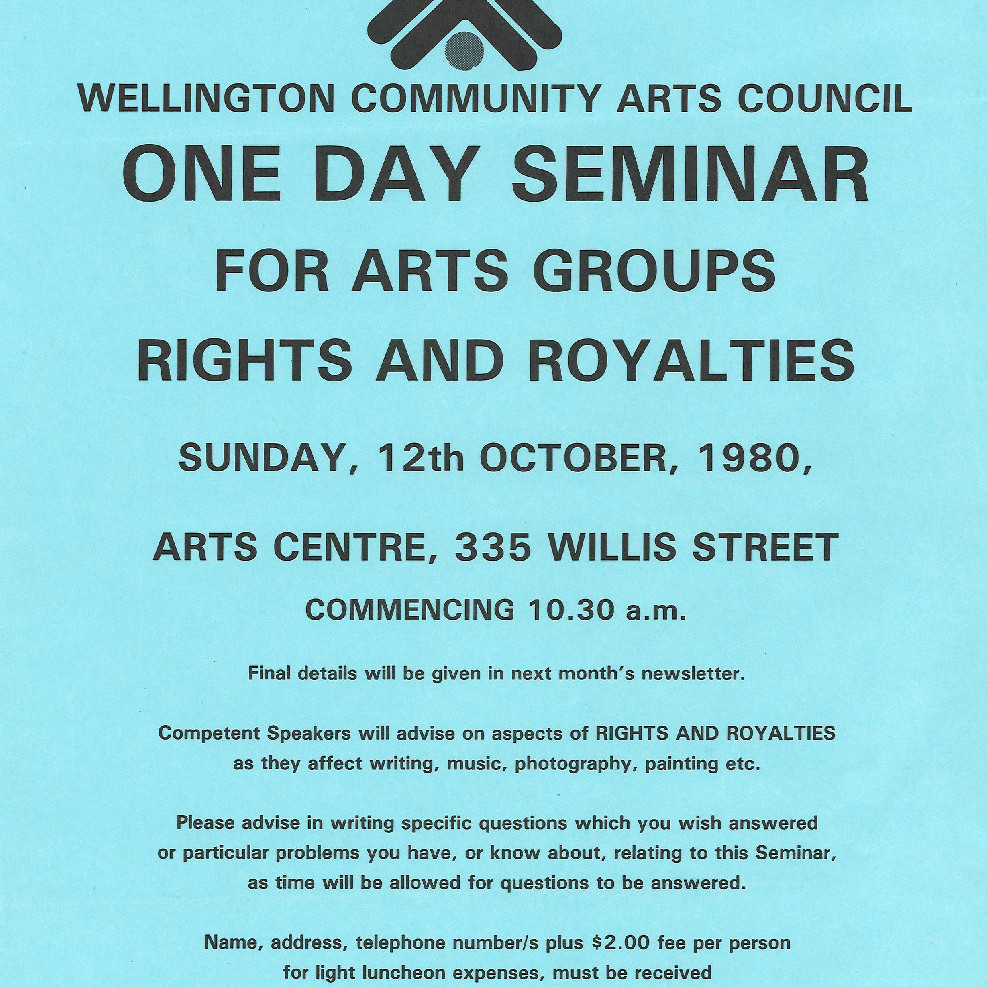 Wellington Community Arts Council: One Day Seminar