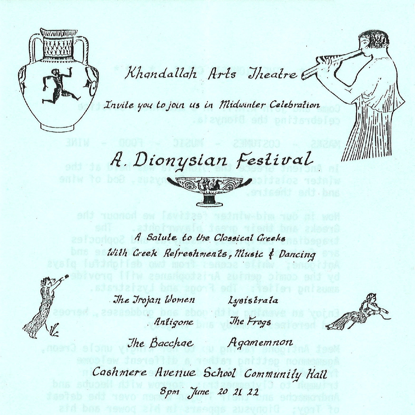 Khandallah Arts Theatre: A Dionysian Festival