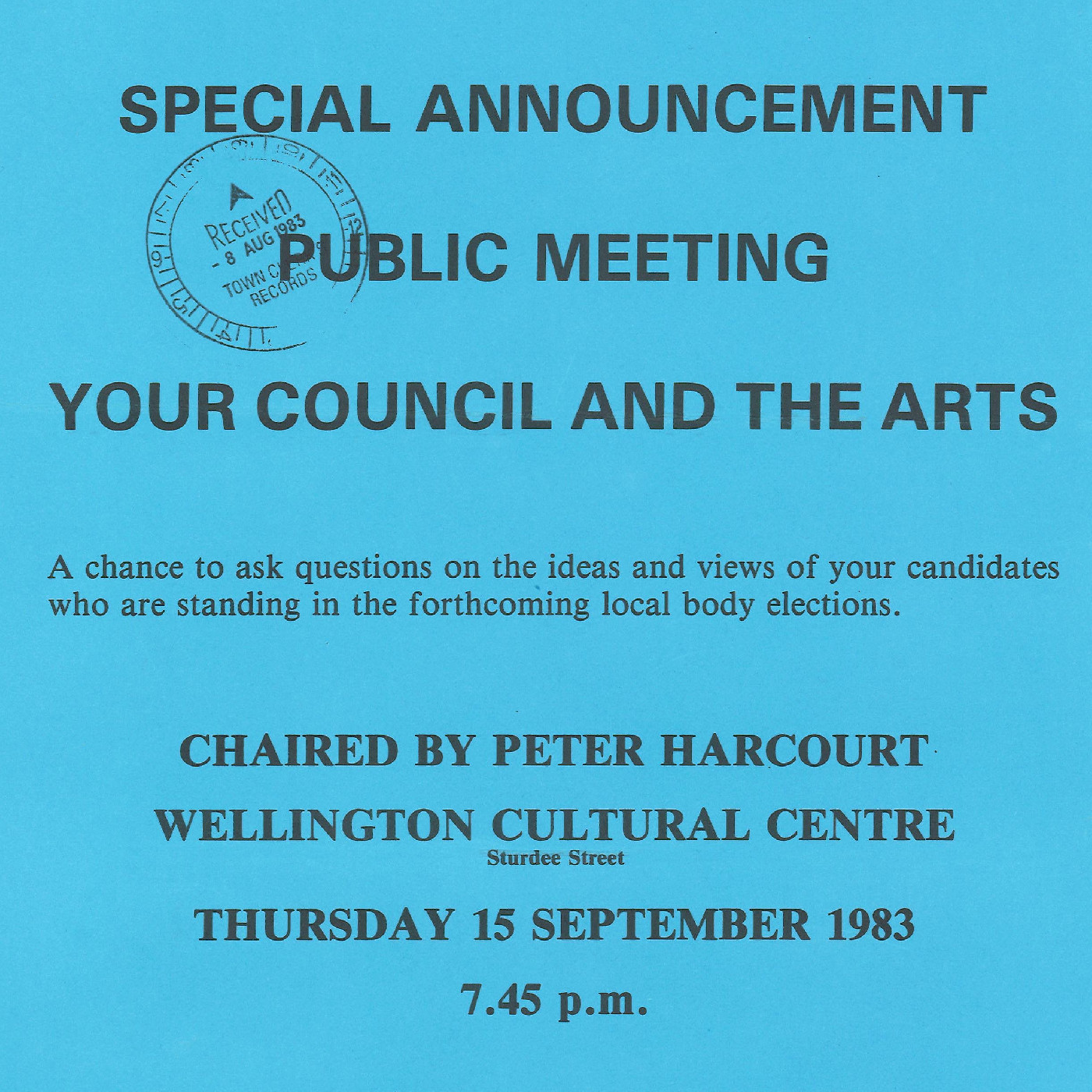 Special Announcement: Public Meeting