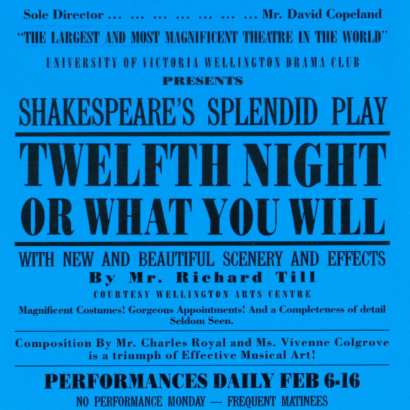 V.U.W. Drama Club: "Twelfth Night"