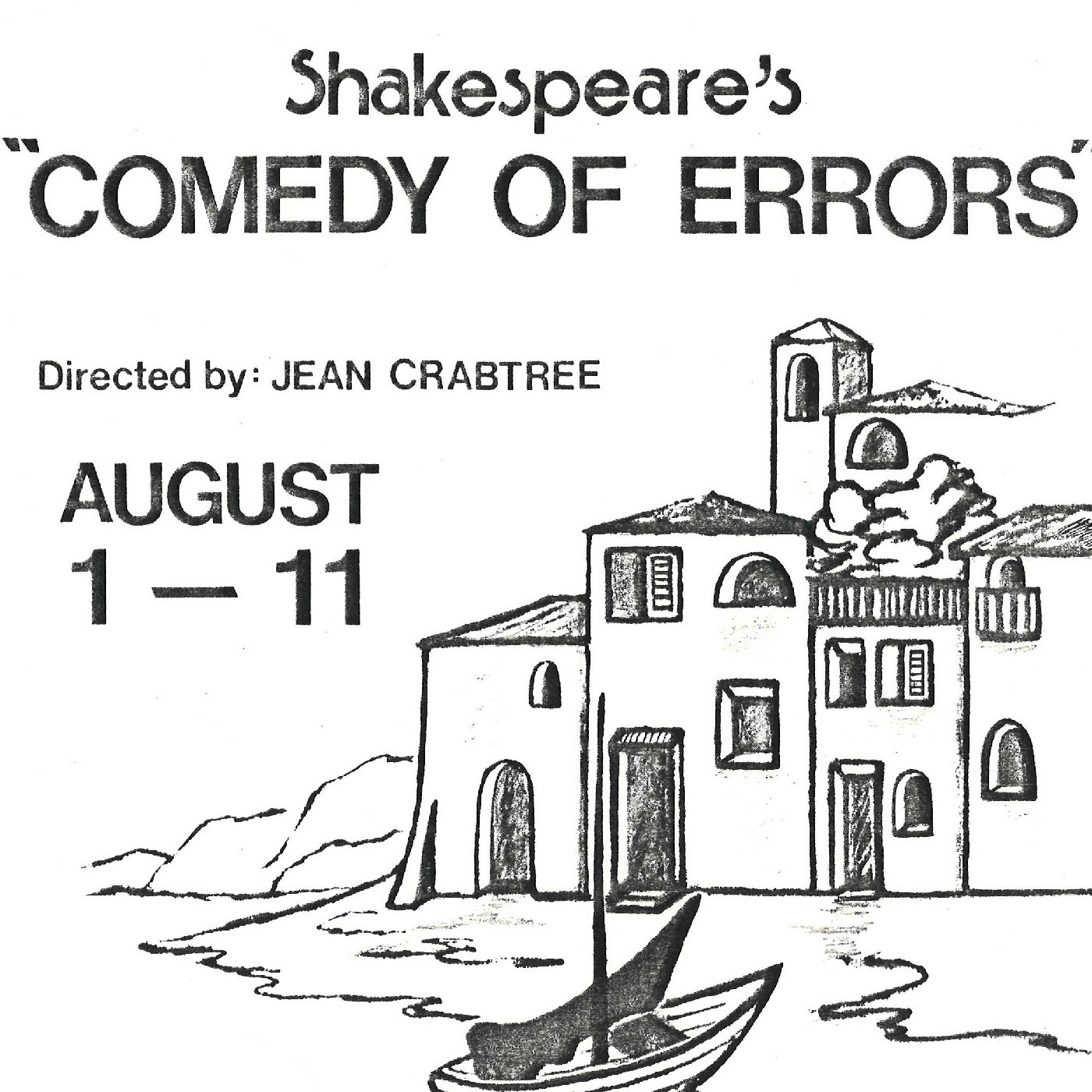Stagecraft Theatre: "Comedy of Errors"