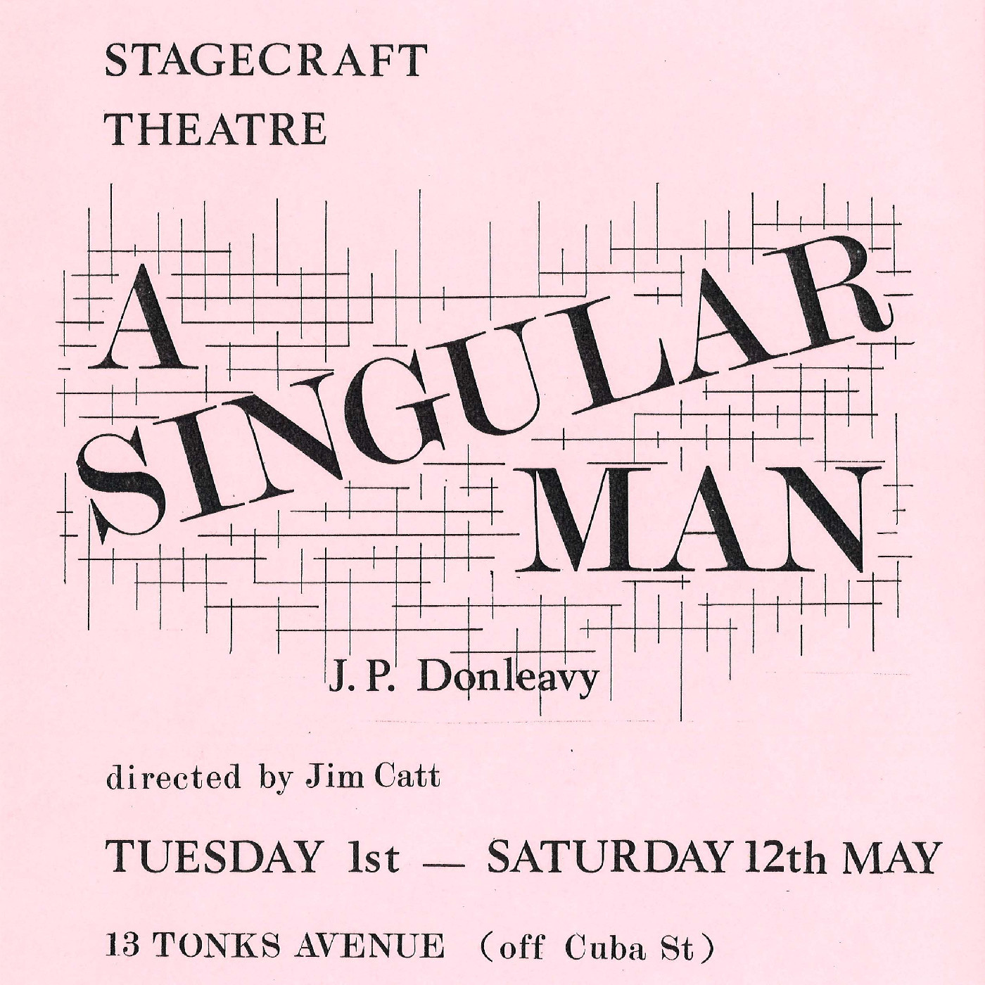 Stagecraft Theatre: "A Singular Man"