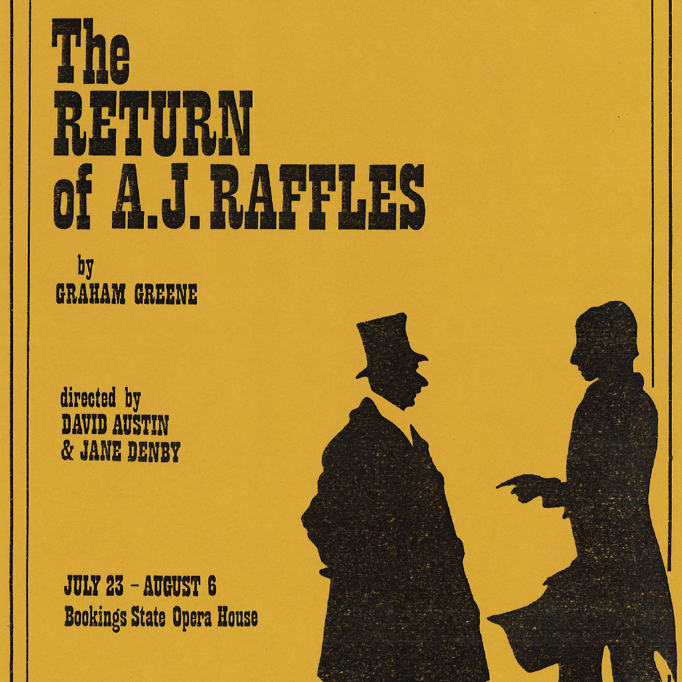 Wellington Repertory Theatre: "The Return of A.J. Raffles"