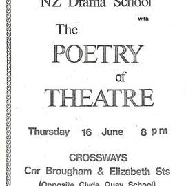 N.Z. Drama School with The Poetry of Theatre