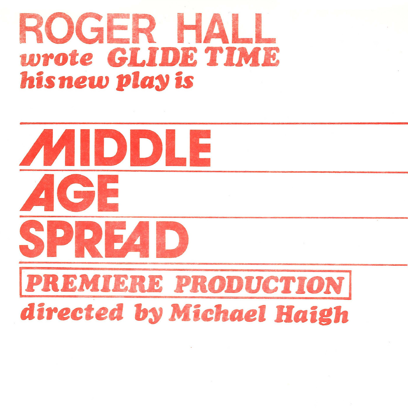 Circa Theatre: "Middle Age Spread"