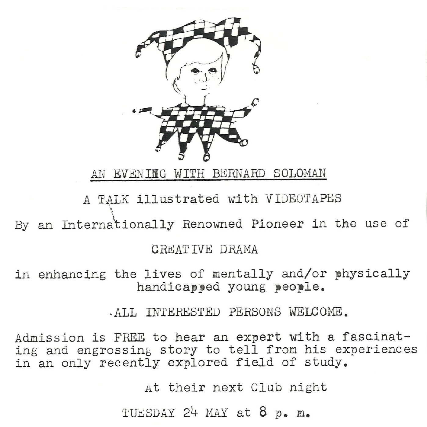 An Evening with Bernard Solomon