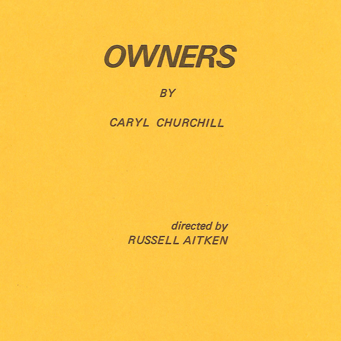 Unity Theatre: "Owners"