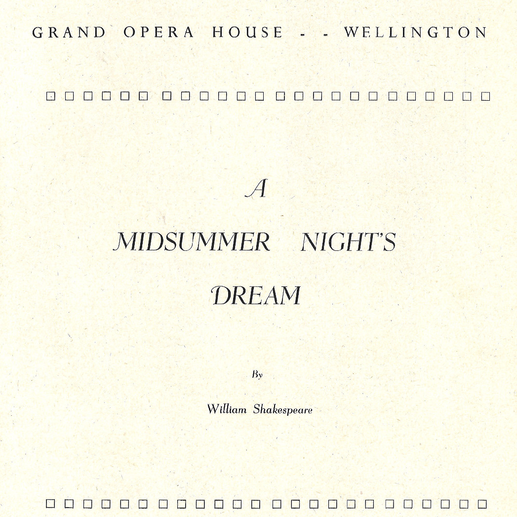 The New Zealand Players: "A Midsummer Night's Dream"