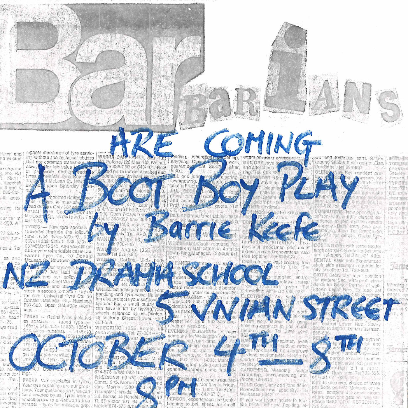 New Zealand Drama School: "Barbarians"