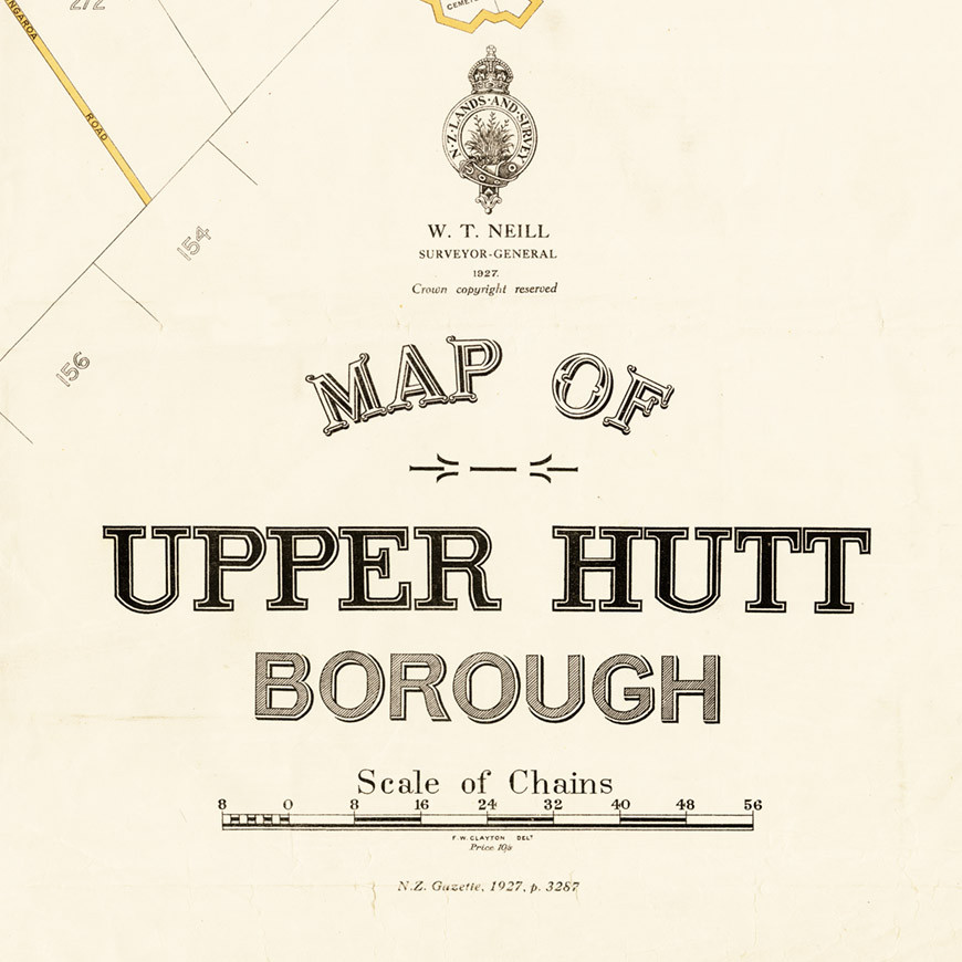 Map of Upper Hutt Borough (1927) | Wellington City Libraries