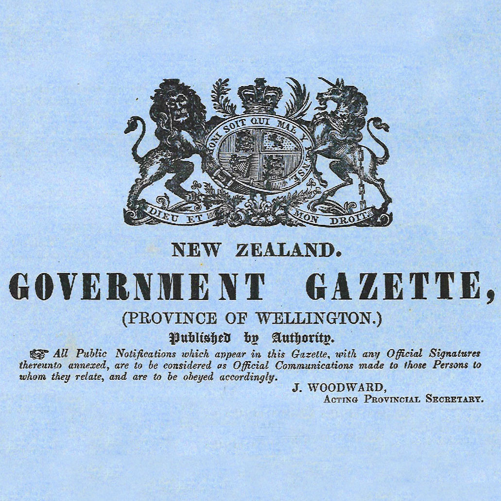 Wellington Provincial Council Gazette, Acts &amp; Proceedings
